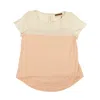 Davide Cenci Mixed Media Short Sleeve T-shirt - Beige/blush In Multi