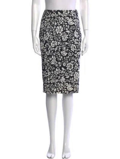 Pre-owned Davide Cenci Printed Knee-length Skirt In Black