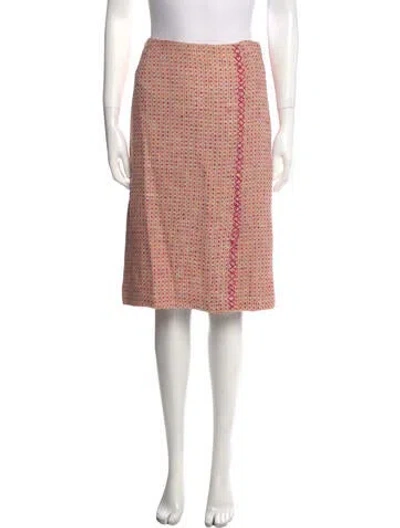 Pre-owned Davide Cenci Printed Knee-length Skirt In Pink