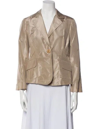 Pre-owned Davide Cenci Silk Blazer In Neutral