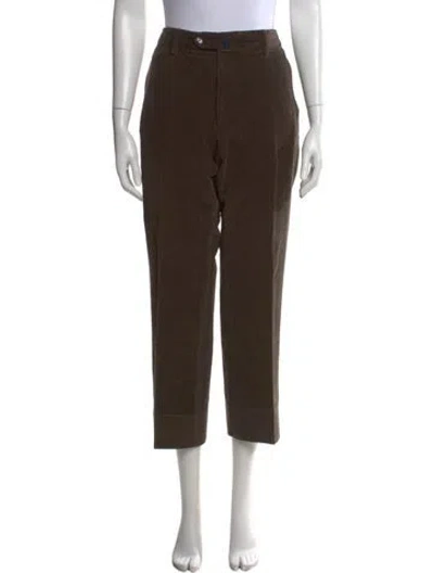 Pre-owned Davide Cenci Straight Leg Pants In Brown