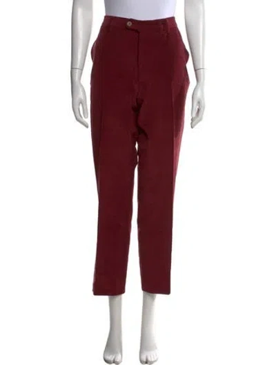 Pre-owned Davide Cenci Straight Leg Pants In Red