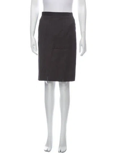 Pre-owned Davide Cenci Vintage Knee-length Skirt In Gray