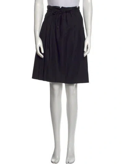 Pre-owned Davide Cenci Virgin Wool Knee-length Skirt In Black