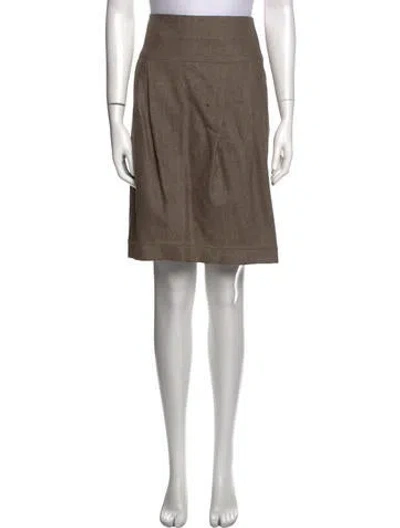 Pre-owned Davide Cenci Virgin Wool Knee-length Skirt In Brown