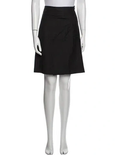 Pre-owned Davide Cenci Virgin Wool Knee-length Skirt In Gray