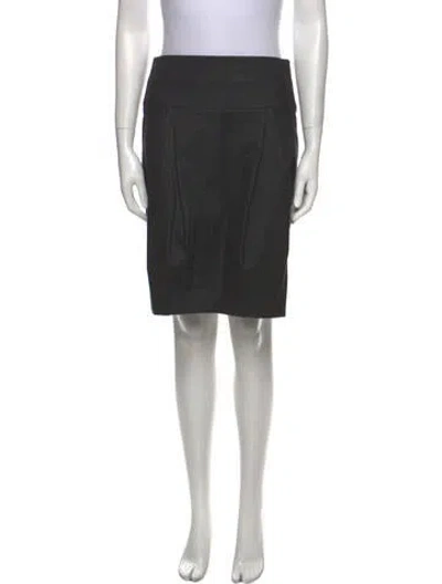 Pre-owned Davide Cenci Virgin Wool Knee-length Skirt In Gray