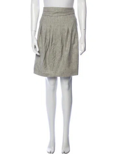 Pre-owned Davide Cenci Virgin Wool Knee-length Skirt In Gray