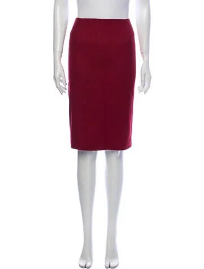 Pre-owned Davide Cenci Virgin Wool Knee-length Skirt In Red