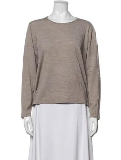 Pre-owned Davide Cenci Wool Scoop Neck Sweater In Neutral