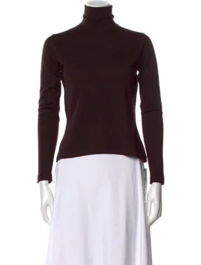 Pre-owned Davide Cenci Wool Turtleneck Sweater In Brown