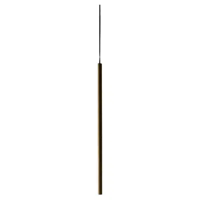 Pre-owned Davide Groppi Miss Pendant Lamp On/off In Brushed Brass By Omar Carraglia In Black