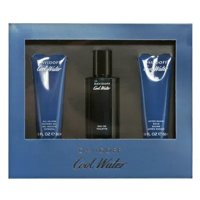 Davidoff Cool Water By  3 Pc Set - 1.4 oz Edt/ 1.7 oz After Shave Balm/ 1.7 oz Shower Gel