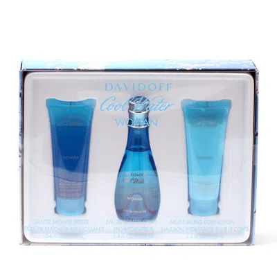 Davidoff Cool Water Ladies By  Set 3.4 oz Spray/2.5 oz Shower Gel/2.5 oz Body Lotion