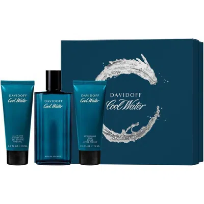 Davidoff Cool Water Man Eau De Toilette Gift Set In Transparent