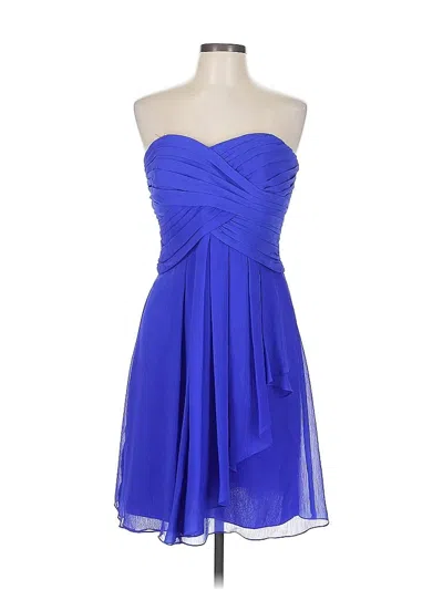 Pre-owned David's Bridal Cocktail Dress In Blue