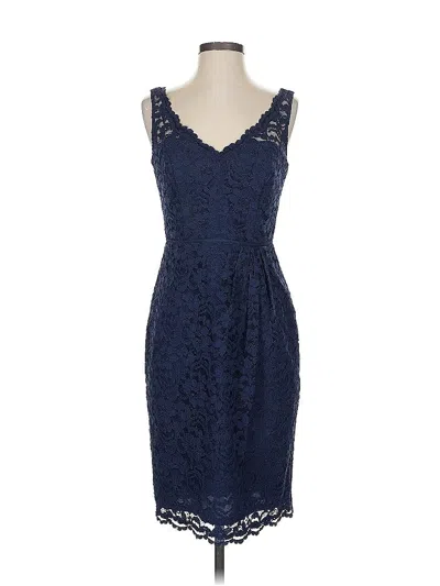Pre-owned David's Bridal Cocktail Dress In Blue