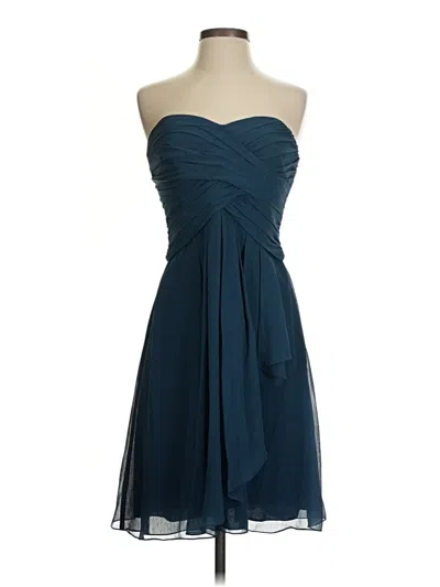 Pre-owned David's Bridal Cocktail Dress In Blue
