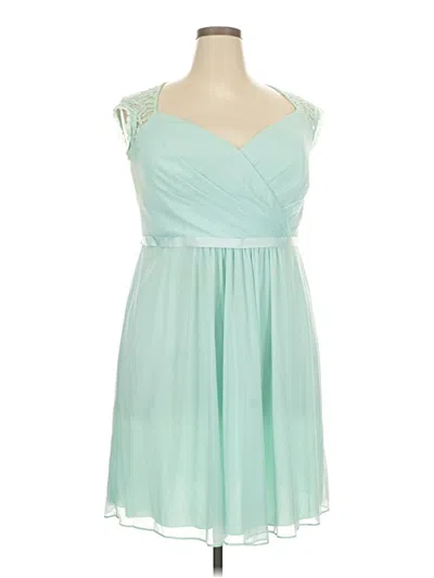 Pre-owned David's Bridal Cocktail Dress In Blue