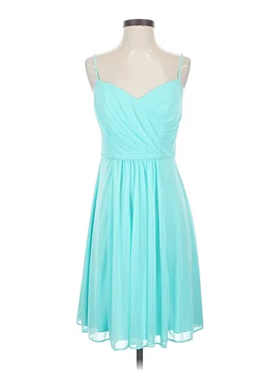 Pre-owned David's Bridal Cocktail Dress In Blue