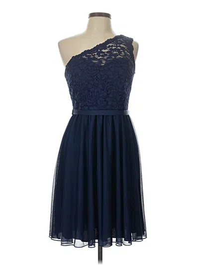 Pre-owned David's Bridal Cocktail Dress In Blue