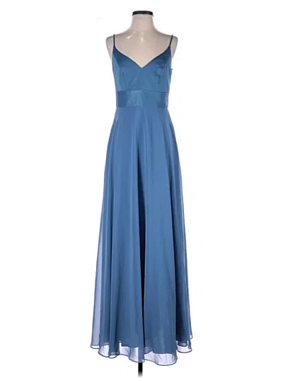 Pre-owned David's Bridal Cocktail Dress In Blue