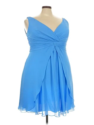Pre-owned David's Bridal Cocktail Dress In Blue