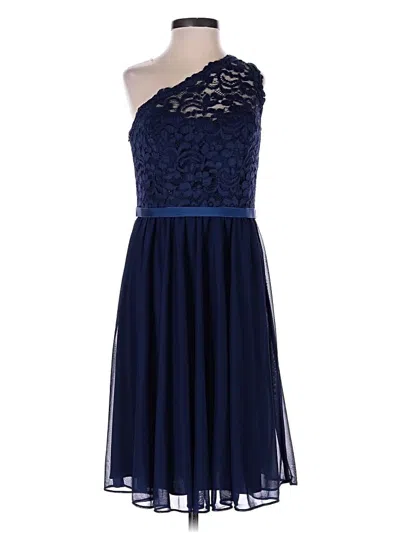 Pre-owned David's Bridal Cocktail Dress In Blue