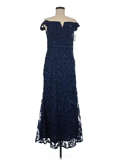 Pre-owned David's Bridal Cocktail Dress In Blue