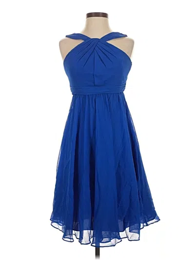 Pre-owned David's Bridal Cocktail Dress In Blue