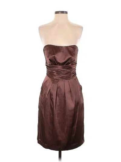 Pre-owned David's Bridal Cocktail Dress In Brown