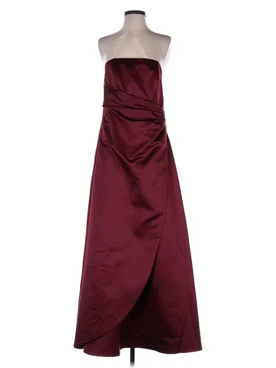 Pre-owned David's Bridal Cocktail Dress In Burgundy