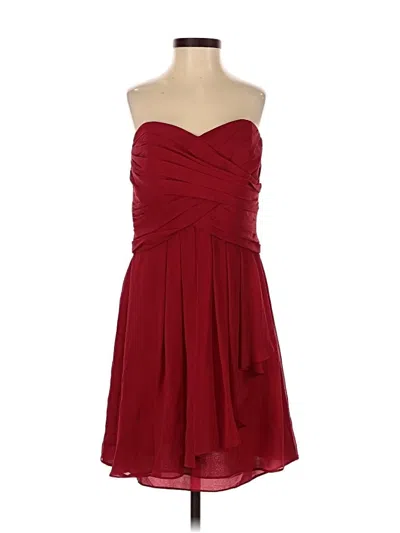 Pre-owned David's Bridal Cocktail Dress In Burgundy