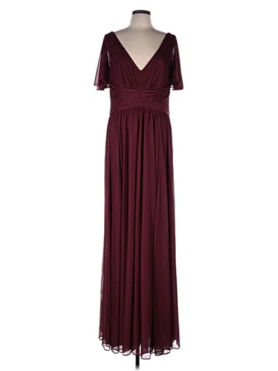 Pre-owned David's Bridal Cocktail Dress In Burgundy