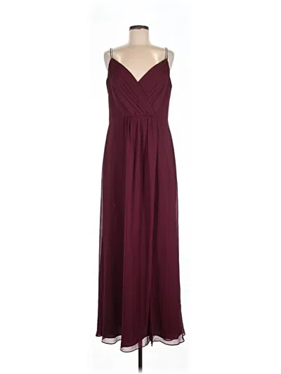 Pre-owned David's Bridal Cocktail Dress In Burgundy