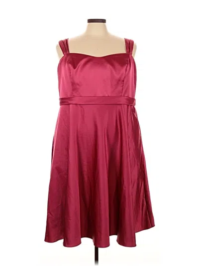 Pre-owned David's Bridal Cocktail Dress In Burgundy