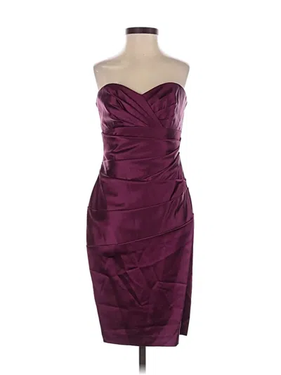 Pre-owned David's Bridal Cocktail Dress In Burgundy