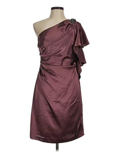 Pre-owned David's Bridal Cocktail Dress In Burgundy