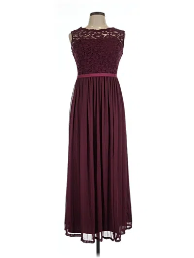 Pre-owned David's Bridal Cocktail Dress In Burgundy