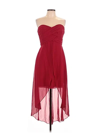 Pre-owned David's Bridal Cocktail Dress In Burgundy