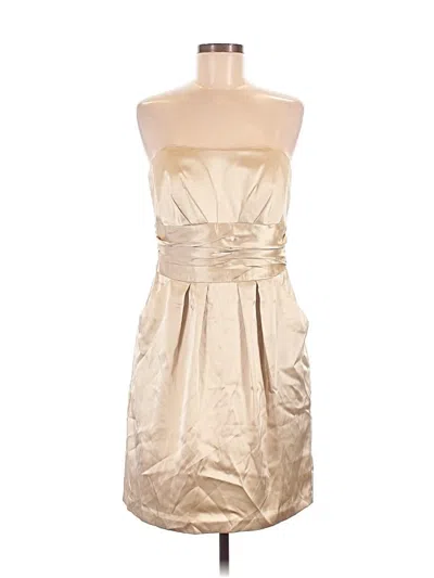 Pre-owned David's Bridal Cocktail Dress In Gold
