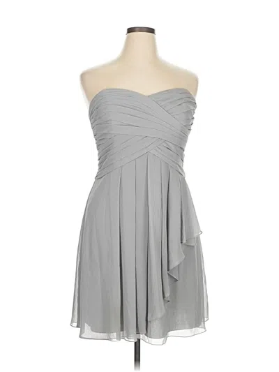Pre-owned David's Bridal Cocktail Dress In Gray