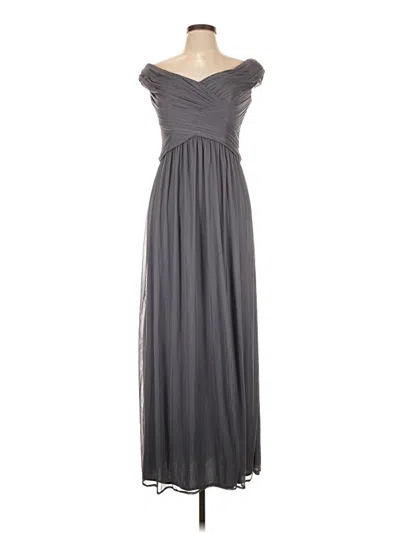 Pre-owned David's Bridal Cocktail Dress In Gray