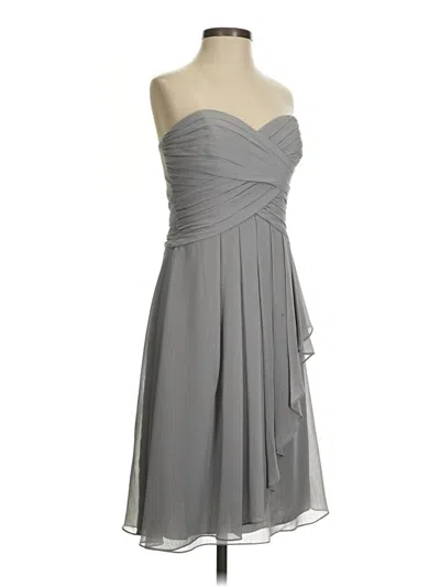 Pre-owned David's Bridal Cocktail Dress In Gray
