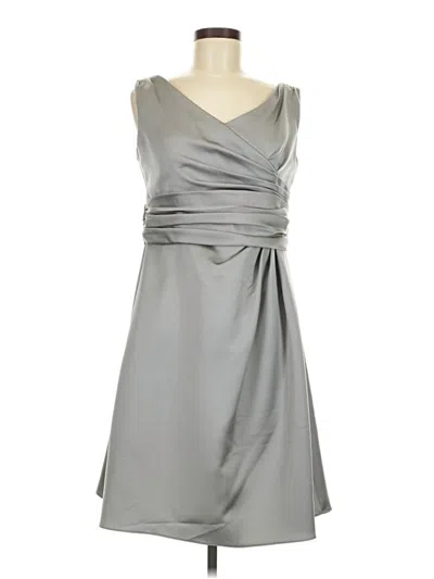 Pre-owned David's Bridal Cocktail Dress In Gray