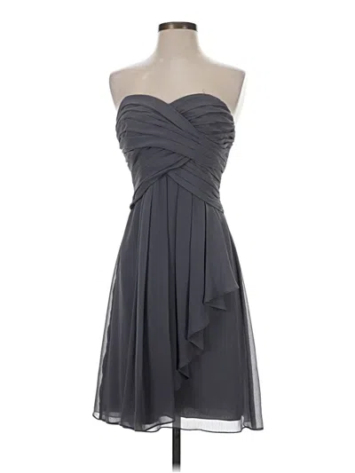 Pre-owned David's Bridal Cocktail Dress In Gray