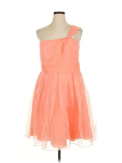Pre-owned David's Bridal Cocktail Dress In Orange