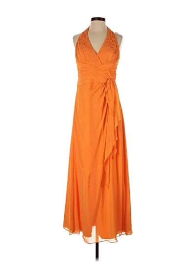 Pre-owned David's Bridal Cocktail Dress In Orange