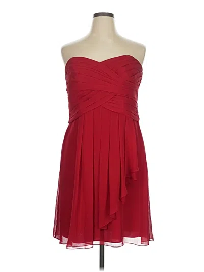 Pre-owned David's Bridal Cocktail Dress In Red