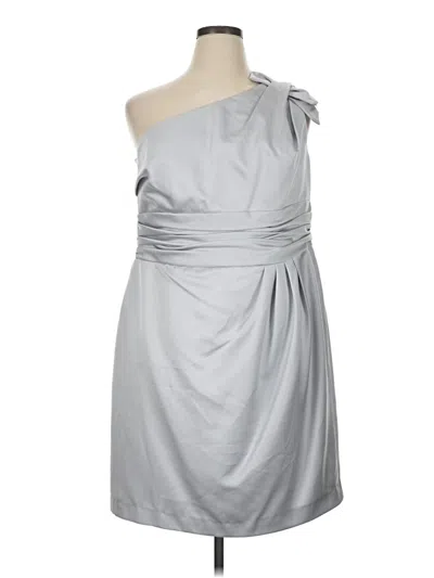 Pre-owned David's Bridal Cocktail Dress In Silver